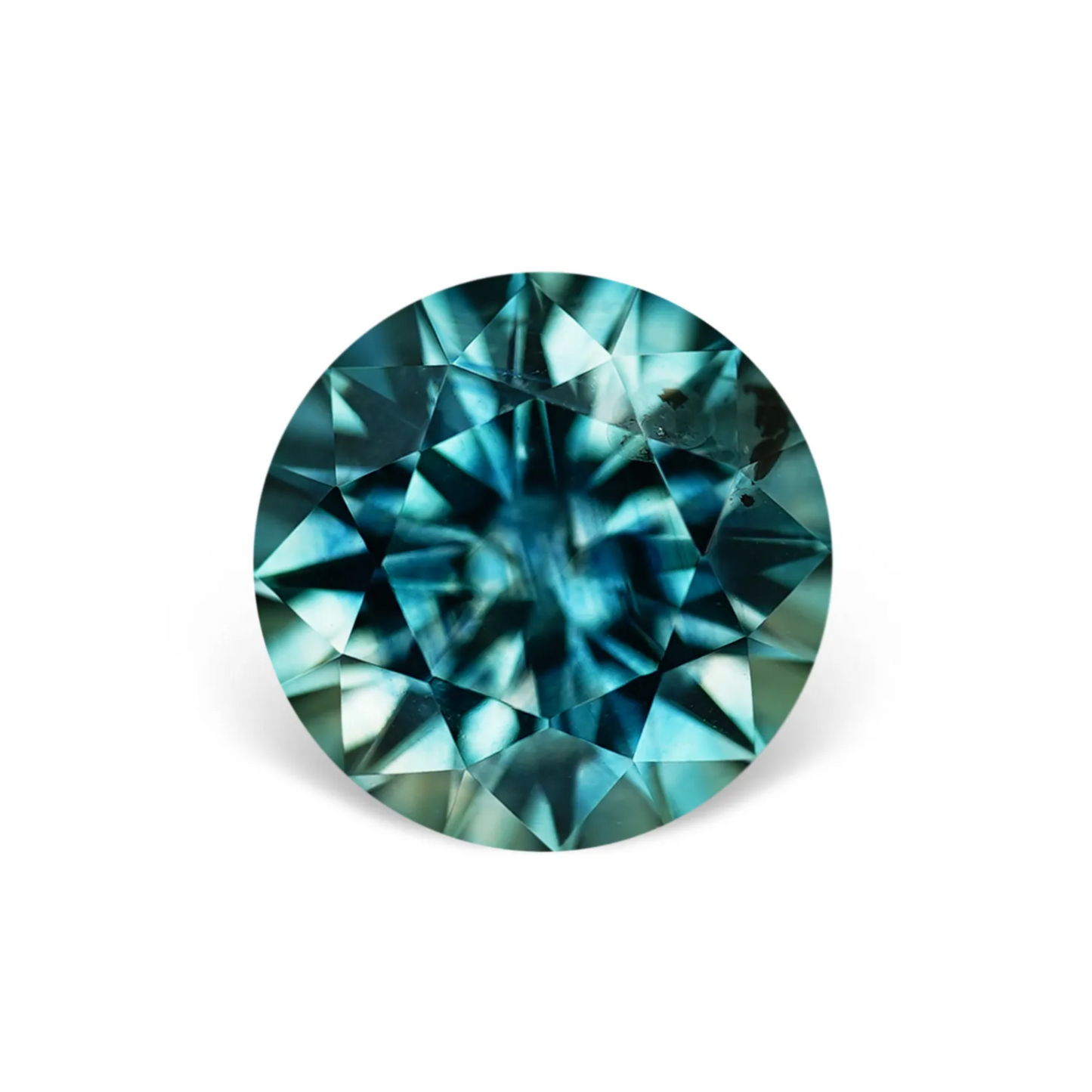 Natural Teal Sapphire Round Briliant cut