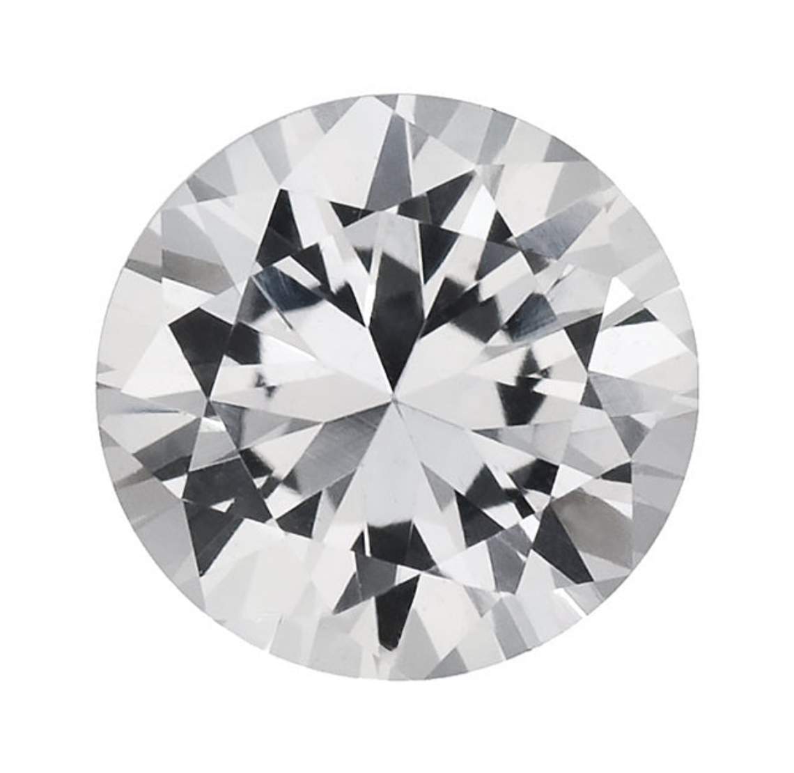 Natural White Sapphire Round Cut