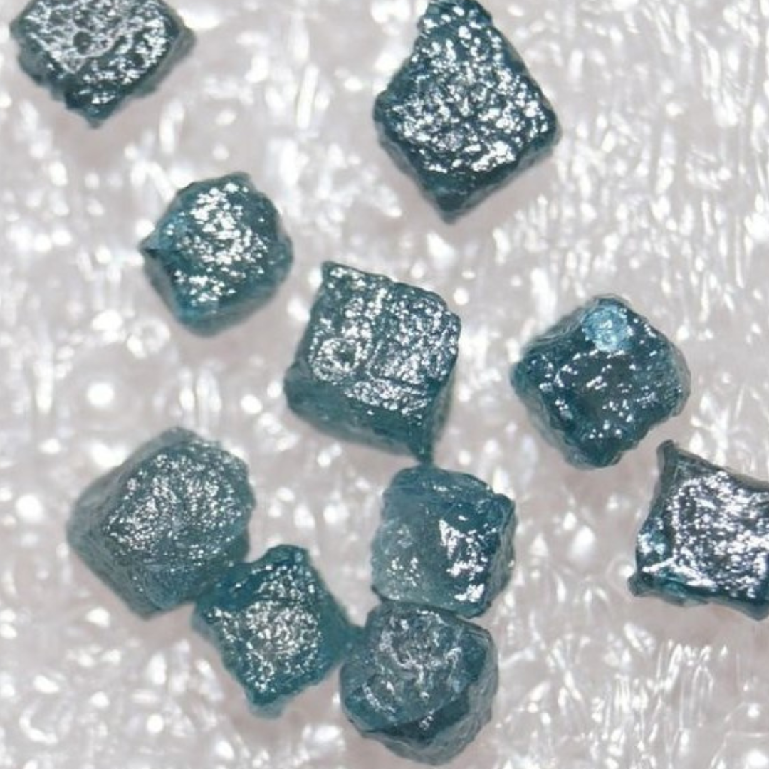 Blue Rough Diamond Cube 3.0mm