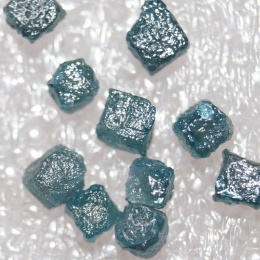 Blue Rough Diamond Cube 3.0mm