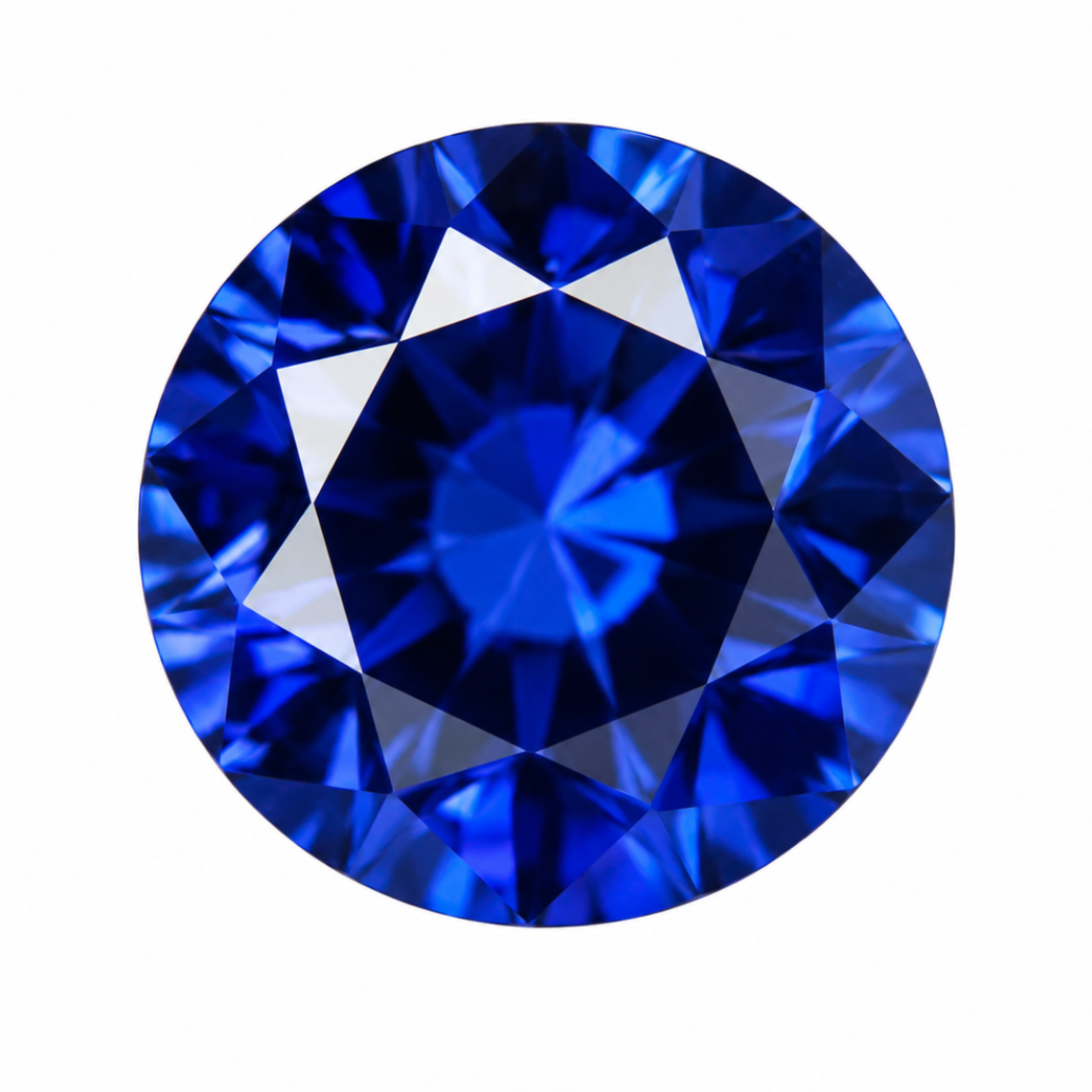 Royal Blue Round Cut Sapphire Gemstone