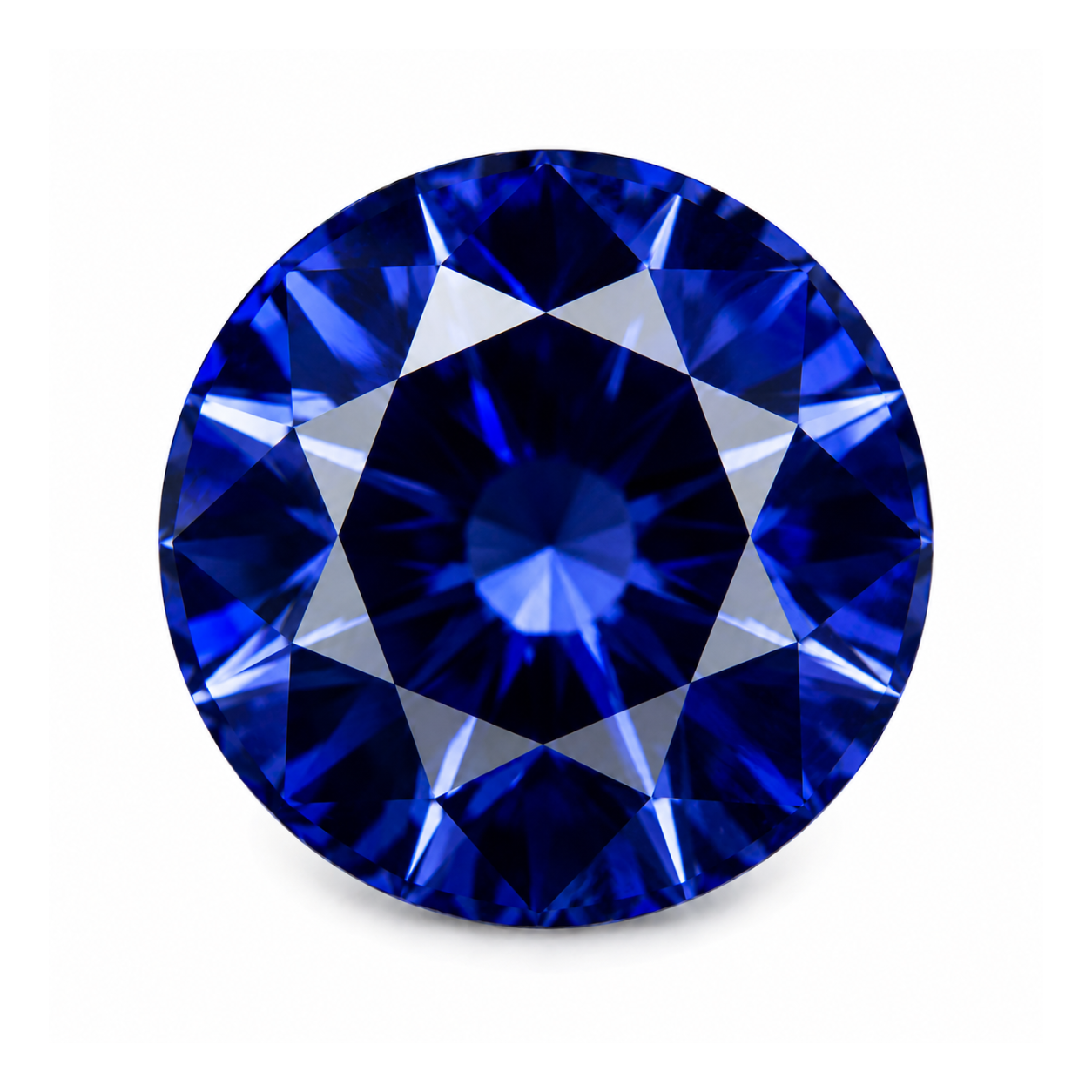Royal Blue Round Cut Sapphire Gemstone