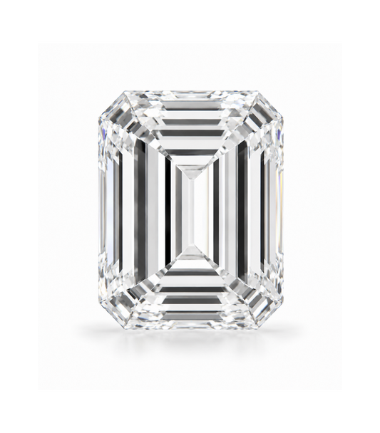 Certified White Diamond Emerald Cut 0.50CT