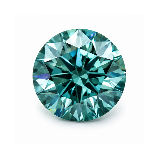 1.03 CT Fancy Greenish Blue Round Lab Grown Diamond