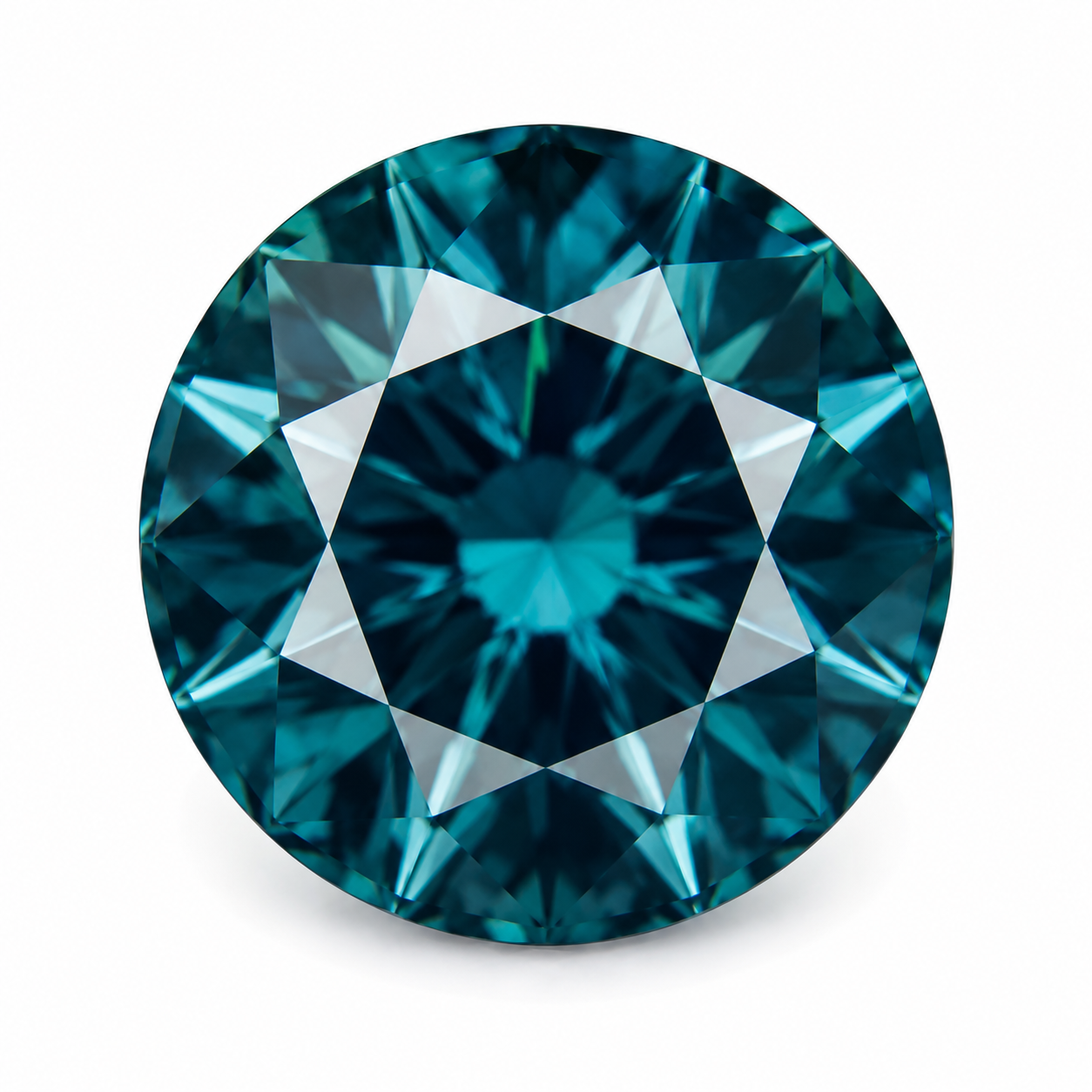 Natural Teal Sapphire Round Cut