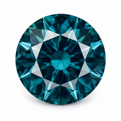 Natural Teal Sapphire Round Cut