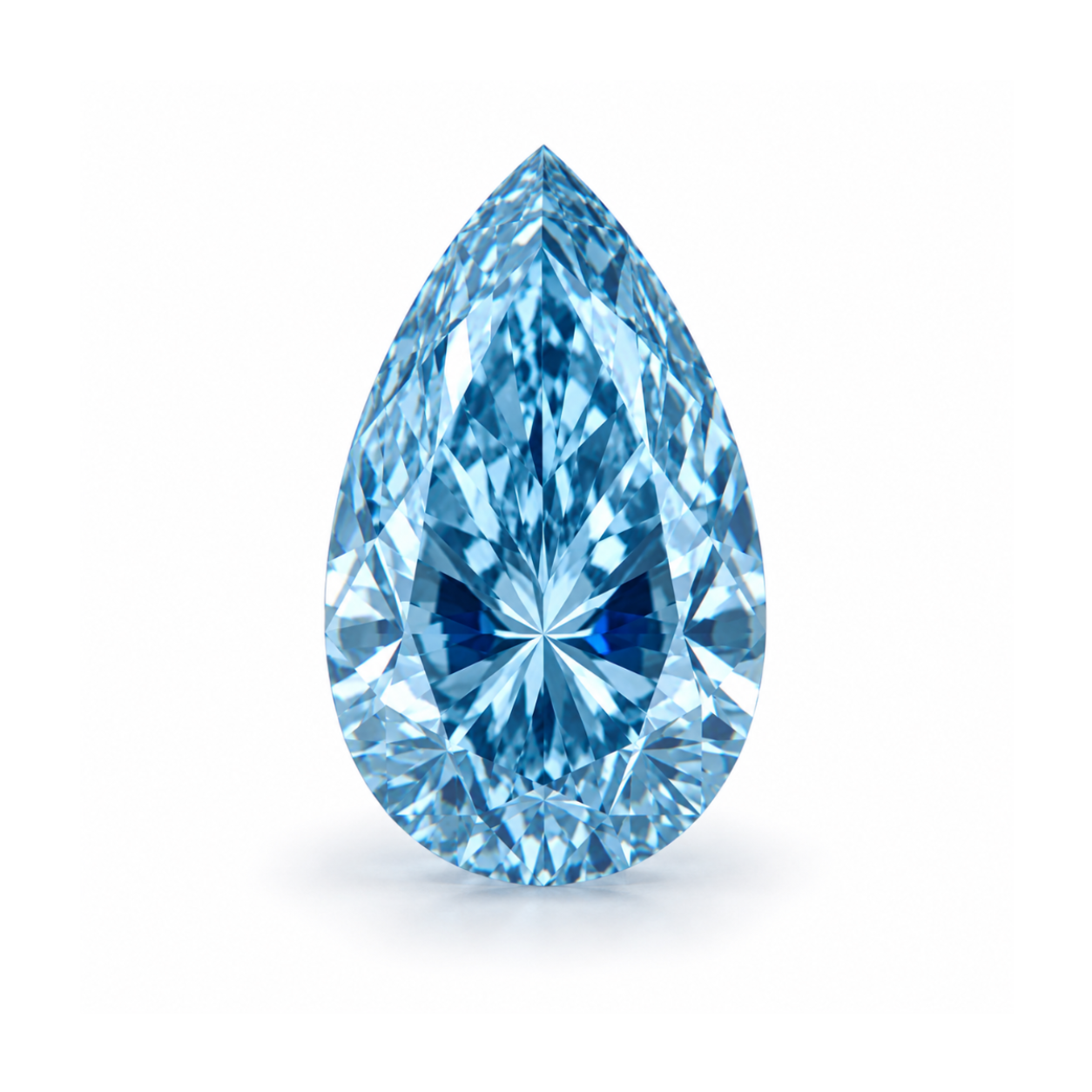 Fancy Vivid Blue Pear Lab Grown Diamond