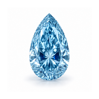 Fancy Vivid Blue Pear Lab Grown Diamond