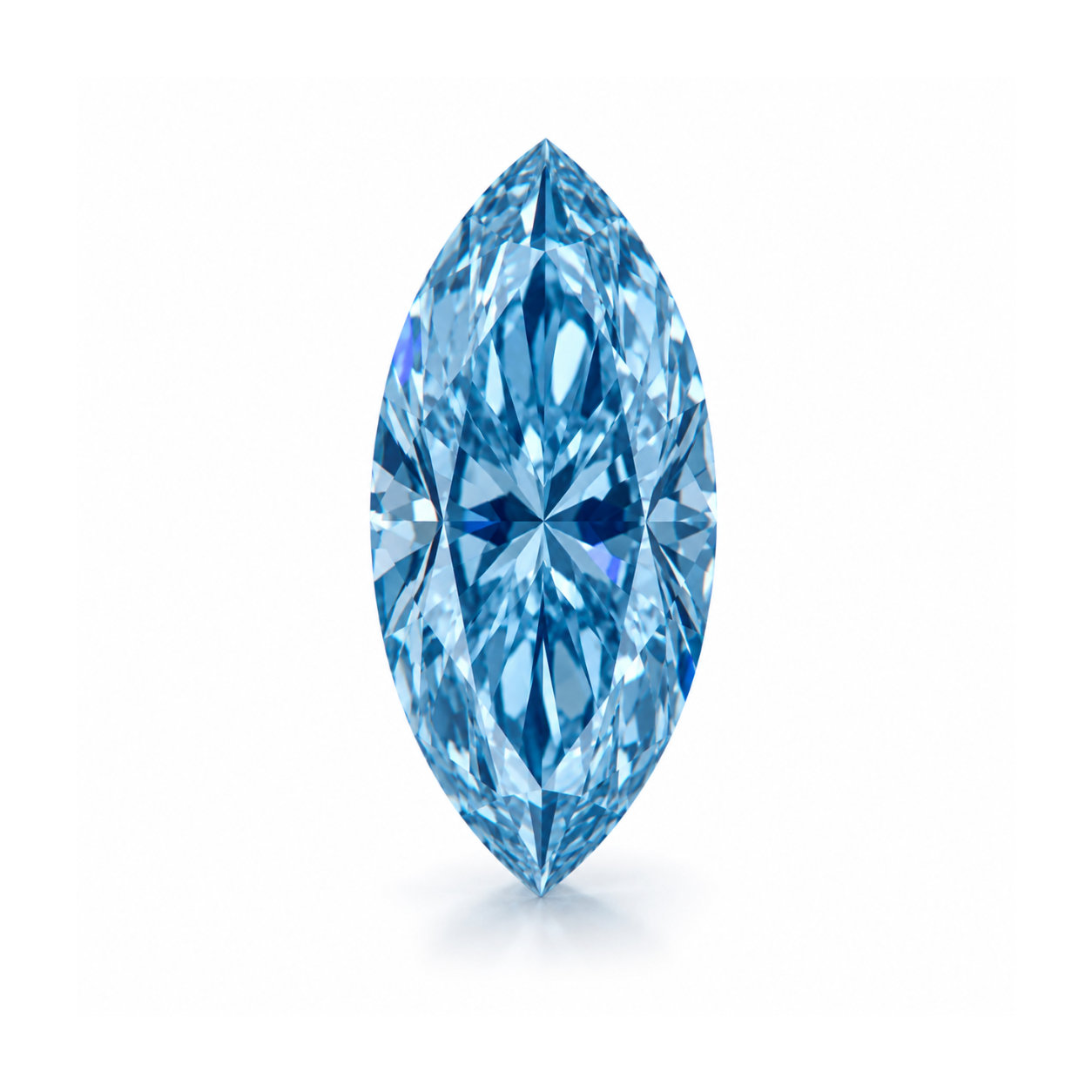 Fancy Vivid Blue Marquise Lab Grown Diamond