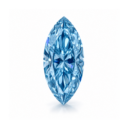 Fancy Vivid Blue Marquise Lab Grown Diamond