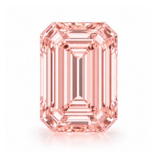 2.00 CT Fancy Vivid Pink Emerald Cut Lab Grown Diamond