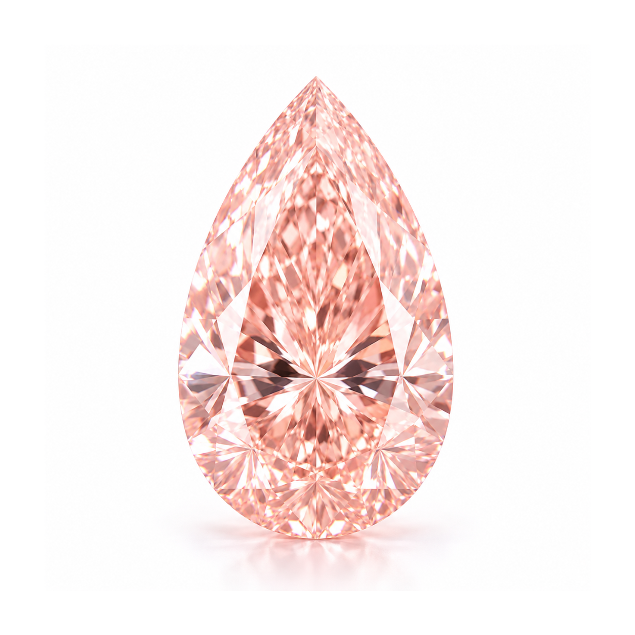 Fancy Vivid Pink Pear Lab Grown Diamond