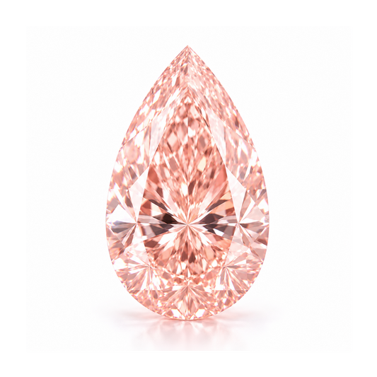 4.01 CT Fancy Vivid Pink Pear Shape Lab Grown Diamond
