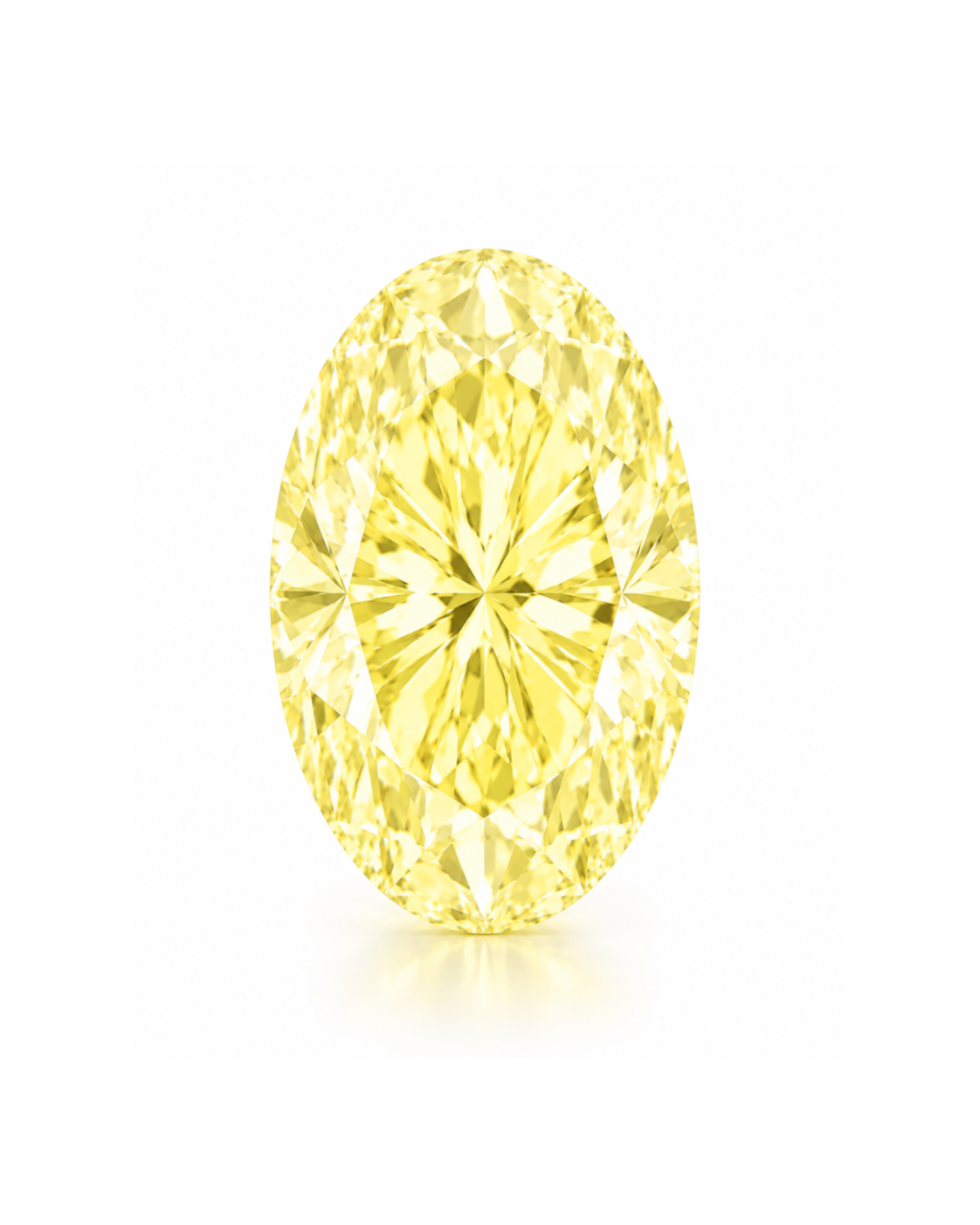 4.02 CT Fancy Intense Yellow Oval Lab Grown Diamond