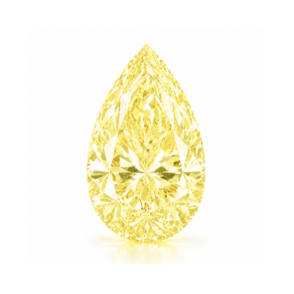 2 CT Fancy Intense Yellow Pear Lab Grown Diamond