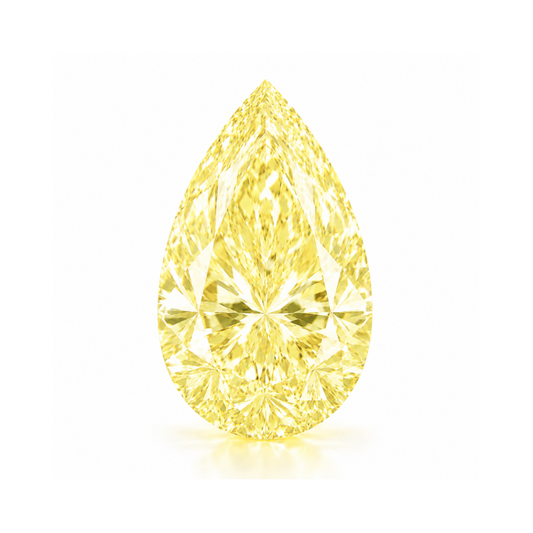 2 CT Fancy Intense Yellow Pear Lab Grown Diamond