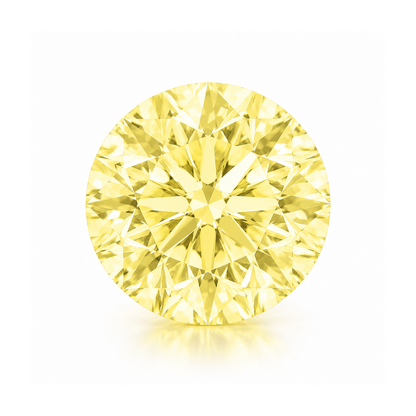 3.06 CT Fancy Intense Yellow Round Lab Grown Diamond