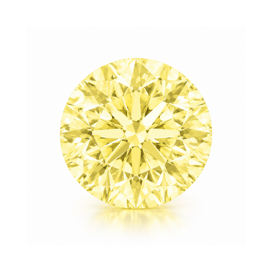 3.06 CT Fancy Intense Yellow Round Lab Grown Diamond