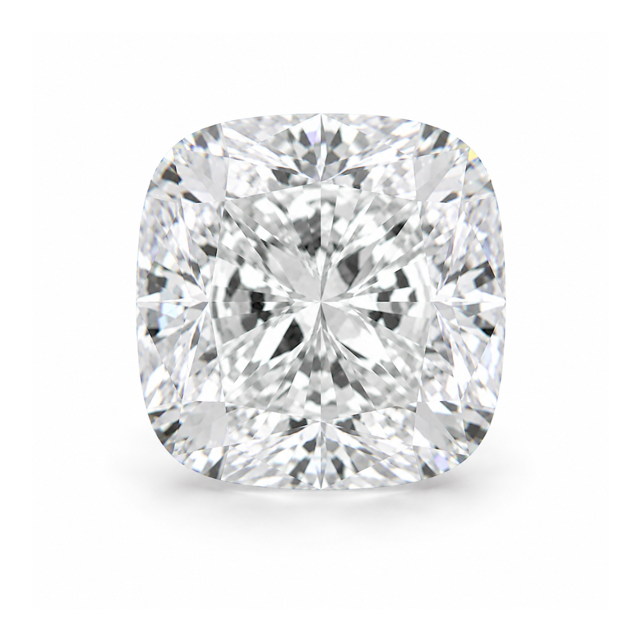 1 CT White Cushion Shape Lab Grown Diamond