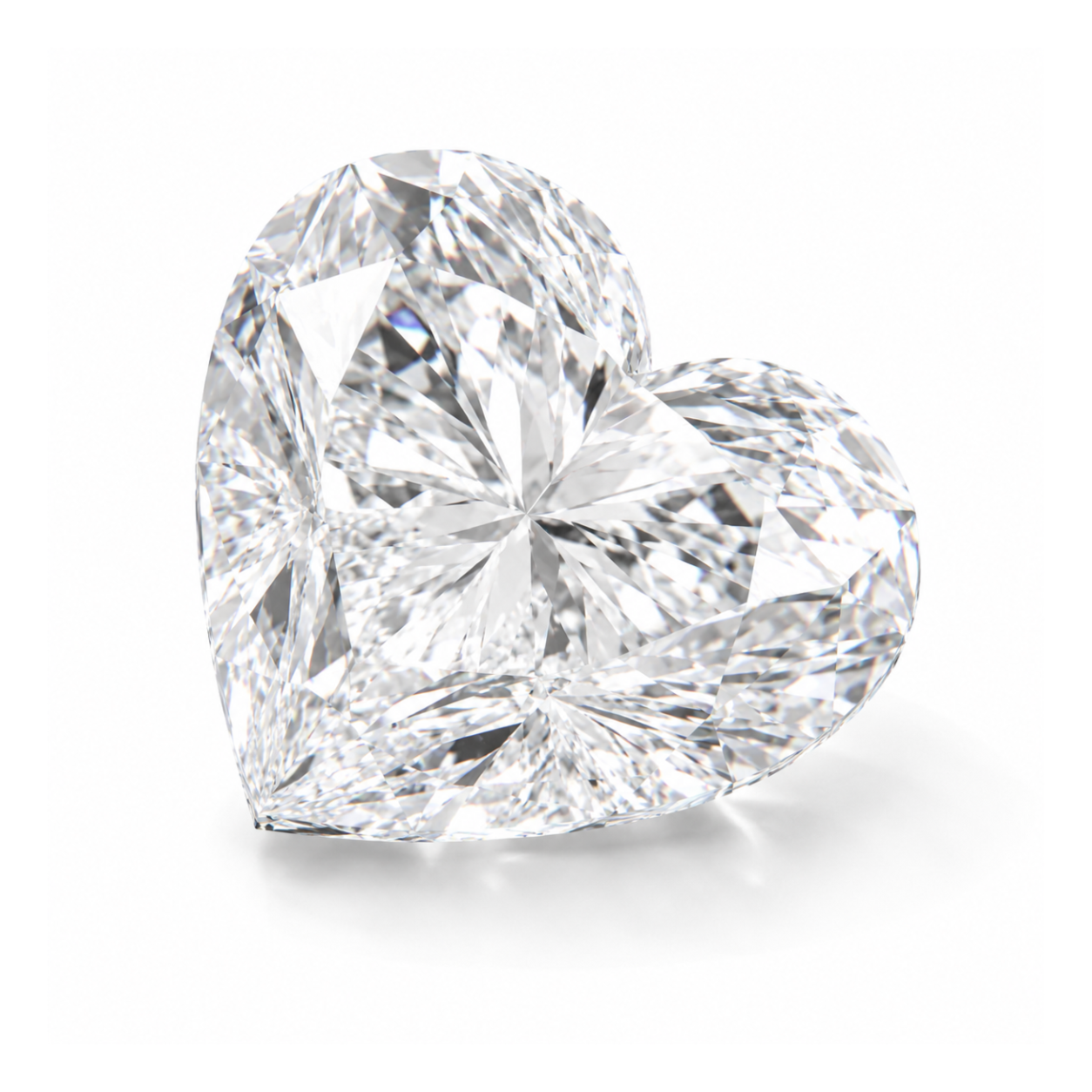 1 CT White Heart Shape Lab Grown Diamond