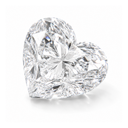 1 CT White Heart Shape Lab Grown Diamond