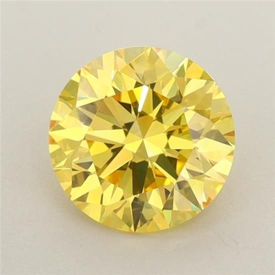 Natural Round Yellow Diamond 0.06ct