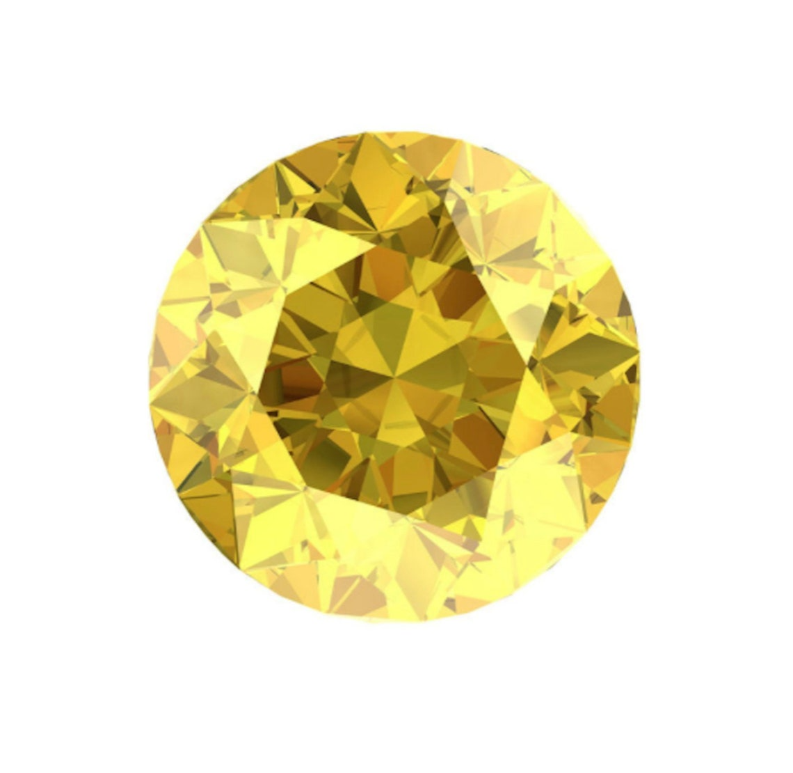 Natural Yellow Sapphire Round Briliant cut