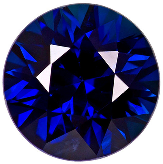 Royal Blue Round Cut Genuine Sapphire Gemstone